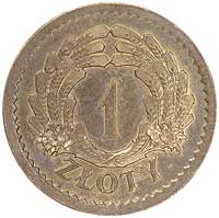 1 złoty 1928, Nominał w wieńcu z kłosów zboża, Parchimowicz P-125 b, wybito 8 sztuk, tombak, 5.91 ..