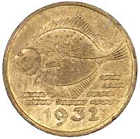 zestaw monet: 10 i 5 fenigów 1932, Berlin, Parchimowicz 56 i 58, razem 2 sztuki