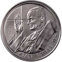 10.000 złotych 1988, Jan Paweł II. na rewersie wypukły napis PRÓBA, Parchimowicz P-524, wybito 500..