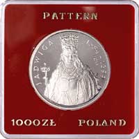 1.000 złotych 1988, Jadwiga, na rewersie wypukły napis PRÓBA, Parchimowicz P-495, wybito 2500 sztu..