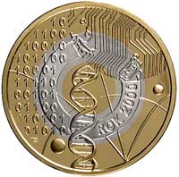 200 złotych 2000, Warszawa, Rok 2000, Parchimowicz 826, moneta dwuczęściowa złoto/srebro, 13.60 g