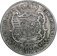 talar 1763, Lipsk, odmiana z literą S na ramieniu i literami EDC pod tarczą herbową, Schnee 1050, ..