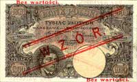 1.000 złotych 28.02.1919, WZÓR, Miłczak 55b, Pick 59a