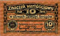 Bydgoszcz -10, 50 fenigów, 5 i 20 marek 30.03.1920 emitowane przez Gminę miasta Bydgoszcz, Keller ..