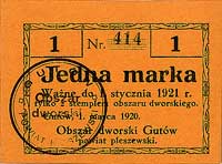 Gutów - obwód dworski w powiecie pleszewskim, 1 i 2 marki 1.03.1920, Keller 2781, razem 2 sztuki