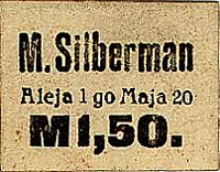 Łódź-1.50, 3 i 4 marki emitowane przez M. Silbermanna, Jabł.1412, 1414 i 1415, razem 3 sztuki