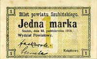 Szubin - powiat, 1, 5 i 20 marek 23.10.1919, Kel