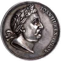 Jan III Sobieski- medal autorstwa Jan Höhna jun. wybity w 1694 r., Aw: Popiersie Sobieskiego w wie..