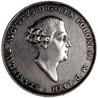 medal autorstwa T. Pingo wybity w Londynie z okazji koronacji Stanisława Augusta Poniatowskiego w ..