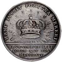 medal autorstwa T. Pingo wybity w Londynie z okazji koronacji Stanisława Augusta Poniatowskiego w ..