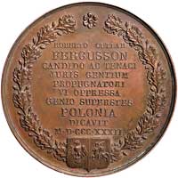 Robert Fergusson- medal autorstwa Wł. Oleszczyńskiego 1832 r., Aw: Popiersie w lewo i napis w otok..
