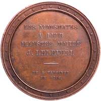 Joachim Lelewel- medal autorstwa Veyrata 1847 r., Aw: Popiersie w prawo i sygn. VEYRAT F., Rw: Nap..