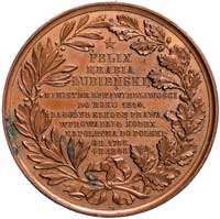 Feliks Łubieński- medal autorstwa Minheymera 1848 r., Aw: Popiersie w lewo i sygn. u dołu, Rw: Nap..