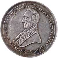 ks. Antoni Fijałkowski metropolita warszawski- medal z okazji śmierci 1861 r., Aw: Popiersie w lew..
