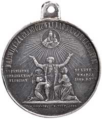 medal na uwłaszczenie chłopów w Królestwie Polskim, j.w., H-Cz.6757, cyna, 37 mm, zawieszka