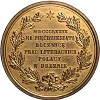 Józef Ignacy Kraszewski- medal autorstwa M. Bardulecka wybity w 1879 r., Aw: Głowa pisarza w prawo..