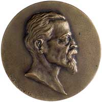 sprowadzenie zwłok Sienkiewicza - medal autorstwa K. Żmigrodzkiego 1924 r., Aw: Popiersie w prawo,..