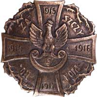 pamiątkowa odznaka żołnierska dla więźniów szeregowców I i III Brygady Legionów internowanych prze..