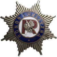 pamiątkowa odznaka oficerska Związku Rezerwistów w kształcie ośmioramiennej gwiazdy wykonanej z bl..
