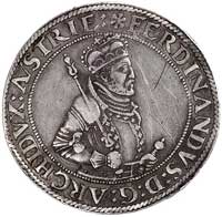 Ferdynand I -arcyksiążę, 1564-1595, talar bez daty, Hall, Aw: Półpostać arcyksięcia i napis w otok..