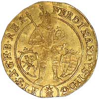 Ferdynand II 1619-1637, dwudukat 1637, Praga, Aw: Postać cesarza i napis wokoło, Rw: Dwugłowy orze..