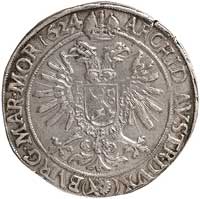 talar 1624, Praga, Aw: Postać cesarz i napis wokoło, Rw: Dwugłowy orzeł z herbem Czech i napis wok..