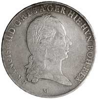 Franciszek (II 1792-1806) I 1806-1835, talar 1793, Mediolan, Herinek 488, Dav. 1390, moneta bita d..