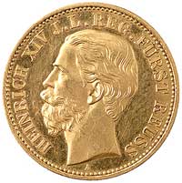 Henryk XIV 1867-1913, 20 marek 1881, Berlin, J. 256, Fr. 3837, złoto, 7,96 g, bardzo drobne rysy w..