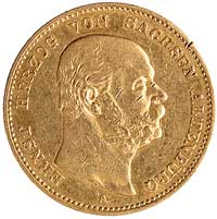 Ernest 1853-1908, 20 marek 1887, Berlin, J. 269, Fr. 3850, złoto, 7,93 g, drobne uszkodzenie na ra..