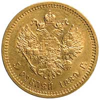 5 rubli 1889, Petersburg, Uzdenikow 301, Fr. 151, złoto, 6,44 g
