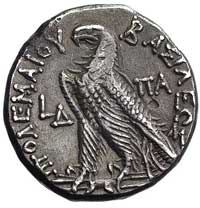 EGIPT- Królestwo Ptolemeuszy, Ptolemeusz IX Soter 116-106 pne, tetradrachma ok. 107 pne, mennica P..