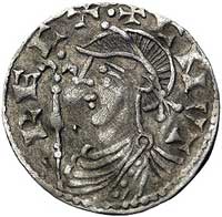 Knut 1016- 1035, denar, Aw: Popiersie z berłem w