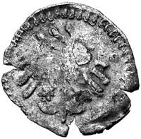 denar koronny, Aw: Korona, Rw: Orzeł, Kubiak 90, bardzo wczesny typ monety wybitej w dobrym srebrze