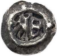 brakteat anonimowy 1230-1290; Pół orła, pół tarc