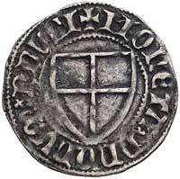 Winrych von Kniprode 1351-1382, szeląg, Aw: Tarcza wielkiego mistrza i napis w otoku MAGST WVNRICS..
