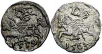 denary 1559 - odmiana Pogoń bez pochwy i 1563, Wilno, Kurp. 646 R3 i 649 R3, razem 2 sztuki