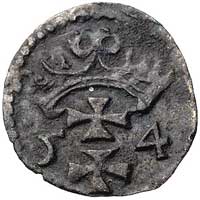 denar 1554, Gdańsk, Kurp. 925 R3, Gum. 640, T. 8, ciemna patyna