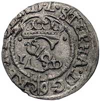 szeląg 1584, Olkusz, Kurp. 43 R, Gum. 673, moneta niecentrycznie wybita