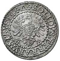 szeląg dla ziem pruskich 1584, Malbork, Kurp. 337 R1, Gum. 738, umyty, ale bardzo ładnie zachowany..