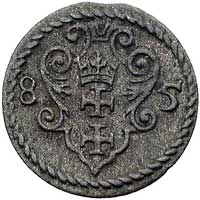 denar 1585, Gdańsk, Kurp. 371 R2, Gum. 786, paty