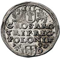 trojak 1590, Poznań, Wal. III 3, ale nieco inne popiersie króla, Kurp. 567 R, bardzo ładny egzempl..