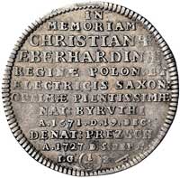 1/3 talara (półgulden) 1727, Drezno; Cyprys, Kam. 639 R3, Merseb. 1660, pamiątkowa moneta wybita w..