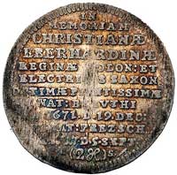 2 grosze 1727, Drezno, Cyprys, Kam. 637 R2, Merseb. 1662, pamiątkowa moneta wybita w związku ze śm..