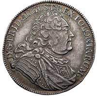 2/3 talara (gulden) 1735, Drezno, Kam. 1358 R1, Dav. 830, ładny egzemplarz ze starą patyną