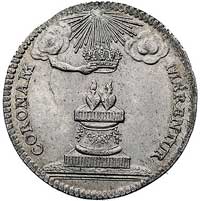 2 grosze 1738, Drezno, Dwa serca na ołtarzu, Kam. 1510 R, Merseb. 1827, pamiątkowa moneta wybita z..