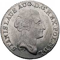 złotówka 1793, Warszawa, Plage 301, minimalnie justowana, ładna moneta
