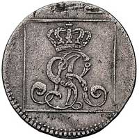 grosz srebrny 1767, Warszawa, odmiana z wysoką koroną, Plage 218