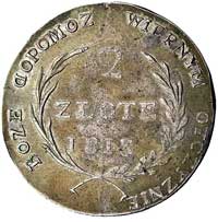 2 złote 1813, Zamość, odmiana z odwróconą literą D, Plage 127, rzadkie, egzemplarz z ładnie zachow..