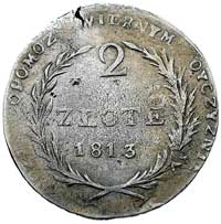 2 złote 1813, Zamość, Plage 126, ciekawy egzempl