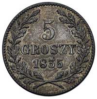 5 groszy 1835, Wiedeń, Plage 296, bardzo ładnie zachowane